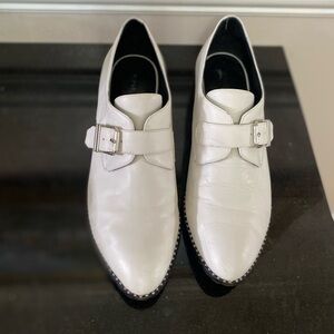 Pour La Victoire White Leather Loafers